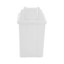 Ver imagem 1 de Lixeira Quadrada Branca com Tampa Basculante 100 Litros Jsn Lixeira C/tampa 100l Vai-vem Branco Jsn