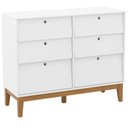 Ver imagem 5 de Quarto de Bebê Unique com Guarda-Roupa 3 Portas Cômoda 6 Gavetas MDF 136cm Branco Matic