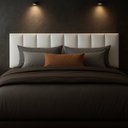 Ver imagem 2 de Cabeceira de Couro Legítimo Suspensa Cama Queen Evoa Yescasa