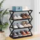 Ver imagem 2 de Organizador Sapateira Portatil 8 Niveis Preto Luxo Casa Quarto Lavanderia Brinquedos