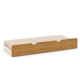 Cama Babá Tutto New com Auxiliar e Capitonê Off White/freijó - Matic Móveis - 4