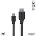 Ver imagem 1 de Cabo Mini Displayport Macho Para Displayport Macho V.1.2 28awg Puro Cobre 2 Metros - Pmddpm-2