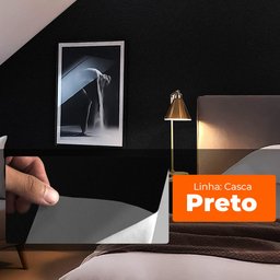 Papel de Parede Adesivo Lavavel Texturizado Casca Preto 500x60cm - 4