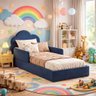 Cama Infantil Nuvem Montessoriana com Colchão Azul - Bgaspari - 1