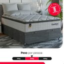 Ver imagem 5 de Cama Box Baú Casal Colchão Comfort Class Pillow Top 138x188 Branco/suede Cinza