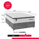 Ver imagem 4 de Cama Box Baú Casal Colchão Comfort Class Pillow Top 138x188 Branco/suede Cinza