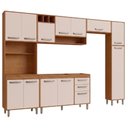 Ver imagem 1 de Cozinha Compacta 5 Peças 298x218 cm Balcao para Pia Malta Freijo Off Acetinado Poliman