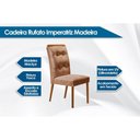 Ver imagem 2 de Cadeira Sala de Jantar Imperatriz Madeira Kit 4 Un Capuccino - Veludo Capuccino - Rufato