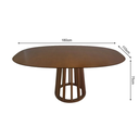 Ver imagem 4 de Mesa de Jantar Redonda 180x110cm Base Cone Palito em Madeira Cor Nogueira