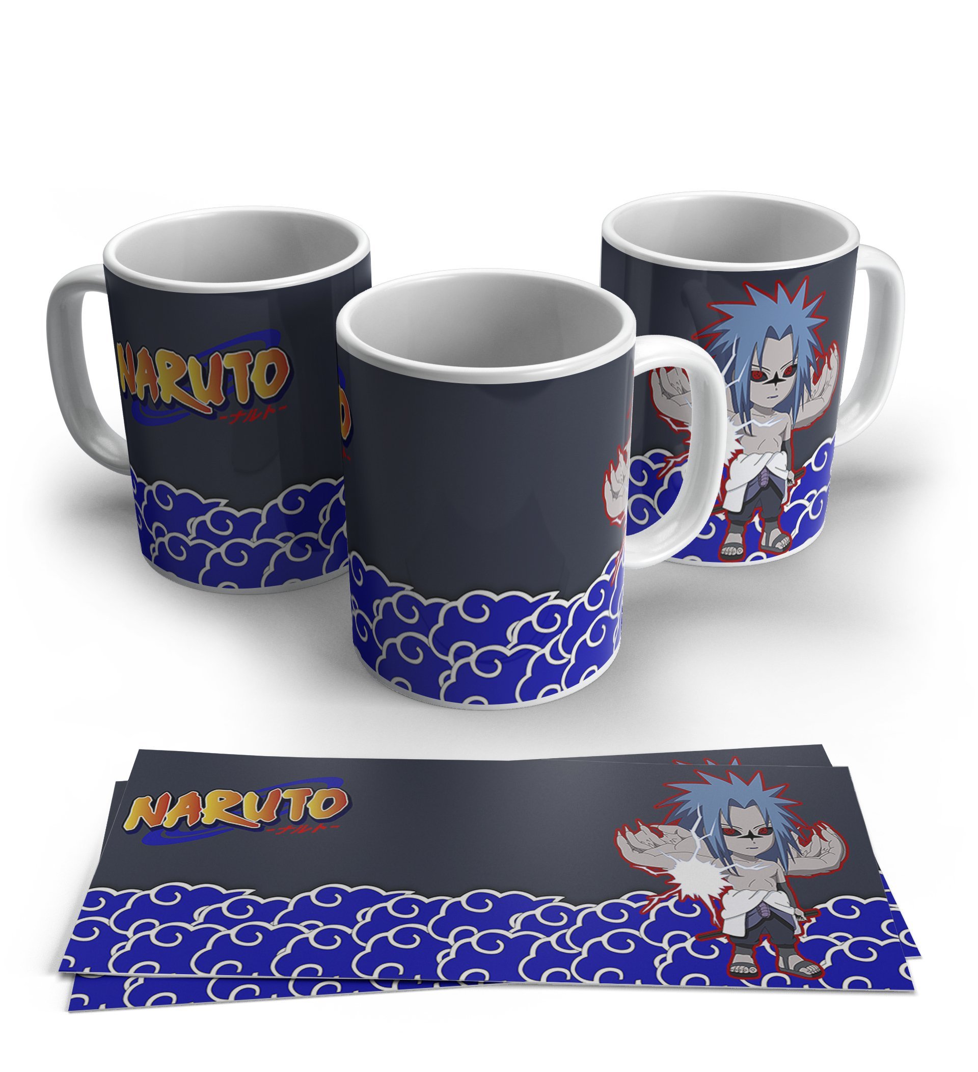 Caneca de Porcelana Naruto Sasuke Estagio 2 Personagens