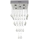 Ver imagem 1 de Lustre Cascata Quadrado 4001/400 400 800 -Diamante - Cromado / Transparente
