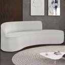 Ver imagem 1 de Sofá 4 Lugares para Sala 220cm Orgânico Wendi Boucle Cinza I01 - Mpozenato