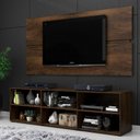 Ver imagem 1 de Rack Estante Grande c/ Painel Cacau p/ TV até 55 Polegadas