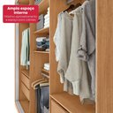 Ver imagem 6 de Guarda Roupa Casal 100% Mdf 3 Portas Elos com Espelho e Pés Amêndoa/off White
