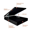Ver imagem 5 de Base para Cama Box Casal Martin Premium com Baú Suede (47x138x188) Preta