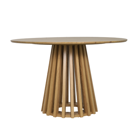Mesa de Centro Decorativa Madeira Base Ripada Moderna Waw Design