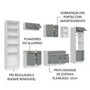 Ver imagem 5 de Armário de Cozinha Completa 330cm Branco/Cinza Agata Madesa 02