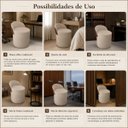 Ver imagem 3 de Puff com Encosto Orgânico Moderno para Recepção Sala Quarto