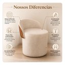 Ver imagem 2 de Puff com Encosto Orgânico Moderno para Recepção Sala Quarto