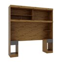 Ver imagem 2 de Nicho Aéreo Casal 2 Portas com Criado e Cabeceira Ipê Nobre Grafite Gênova Batrol