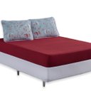 Ver imagem 2 de Jogo de Cama Astoria Azul/vinho Malha Queen 03 Peças - 100% Algodão