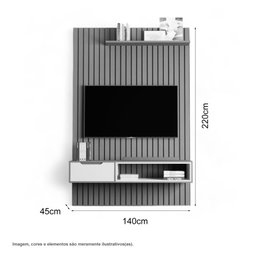 Home para Tvs 60" Tucumã Ripado 1.4 Nature Jb Móveis - 3 Home para Tvs 60" Tucumã Ripado 1.4 Nature Jb Móveis - 3