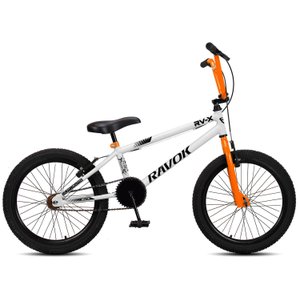 Bicicleta Aro 20 Bmx Rv-x Aero Freio V-brake Infantil:branco Laranja