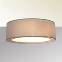 Ver imagem 2 de Luminária de Teto Plafon Cúpula Dupla Linho Pérola 40x16