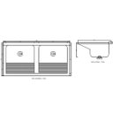 Ver imagem 2 de Tanque Duplo Quadrado Mármore Sintético Decoralita