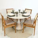 Ver imagem 3 de Mesa de Jantar Cone Lamp Redonda Laca - 120cm