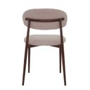 Ver imagem 4 de Cadeira Lucy com Estofado em Linho Nude e Estrutura Metálica para Ambientes Clássicos e Modernos