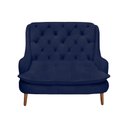 Ver imagem 1 de Namoradeira Lille Suede Azul Marinho - Dominic Decor