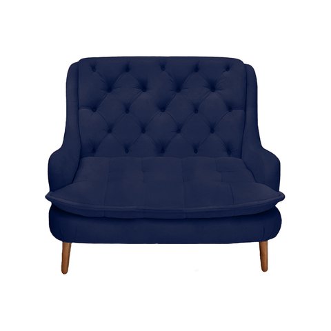 Namoradeira Lille Suede Azul Marinho - Dominic Decor