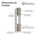 Ver imagem 3 de Paneleiro 40 cm 2 Portas e 2 Nichos Branco-Crema Vik Madesa Branco-Crema