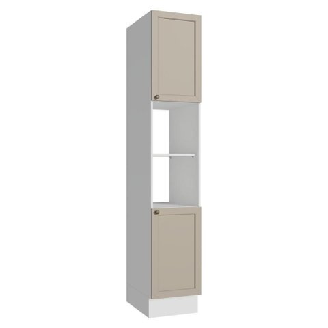 Paneleiro 40 cm 2 Portas e 2 Nichos Branco-Crema Vik Madesa Branco-Crema