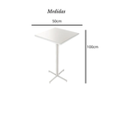 Ver imagem 2 de Mesa Alta Bar Bistrô Quadrada Madeira Industrial Black Tampo Preto Conjunto de Mesas e Cadeiras