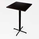 Ver imagem 1 de Mesa Alta Bar Bistrô Quadrada Madeira Industrial Black Tampo Preto Conjunto de Mesas e Cadeiras