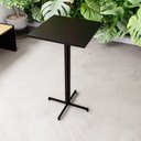 Ver imagem 3 de Mesa Alta Bar Bistrô Quadrada Madeira Industrial Black Tampo Preto Conjunto de Mesas e Cadeiras