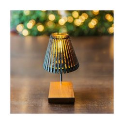 Luminária Nero de Mesa Mdf Laminado Freijó - Ofertamo - 3