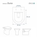Ver imagem 3 de Assento Sanitário Poliester Duna Branco para vaso Deca