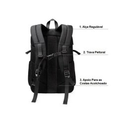 Mochila Arctic Hunter Impermeável Preta B00295 - 4