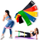 Ver imagem 2 de Importado Kit 5 Fitas Elásticas Musculação Fisioterapia Exercício