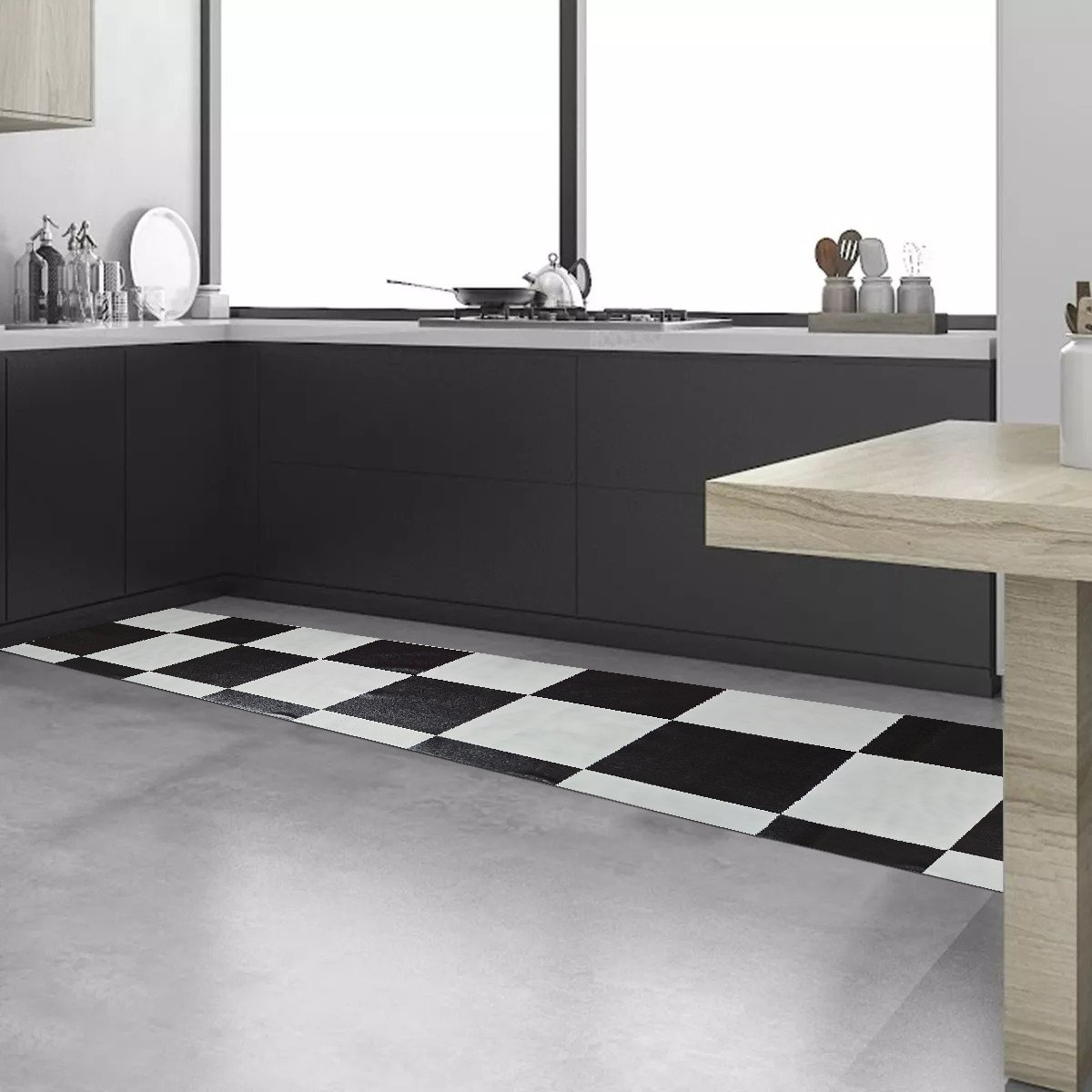Passadeira em Manta Vinilico Similar Laminado 0,50x3,00 Xadrez - 3