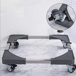 Suporte Rodízio Multifuncional Geladeira Maquina de Lavar Lava e Seca Ajustável Universal - 4