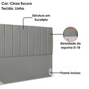 Ver imagem 6 de Cabeceira e Recamier Bau Queen 160 Cm Dalia Linho Cinza Escuro Artte