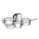 Ver imagem 1 de Conjunto de Panelas Allegra Inox 4 Peças E Chaleira Elétrica ECH01 1,8L 220v - Eos