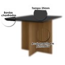 Ver imagem 4 de Mesa de Jantar 120cm Helo com Vidro Carvalho Grafite com 4 Cadeiras Jade Bordada Carvalho Fendi – Po