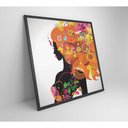 Ver imagem 2 de Quadro Desenho Mulher Colorida Medidas 40x40 Cm Impressão Vidro Acrílico