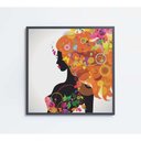 Ver imagem 1 de Quadro Desenho Mulher Colorida Medidas 40x40 Cm Impressão Vidro Acrílico