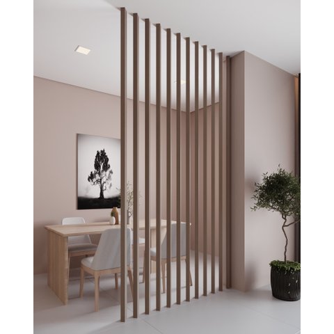 Brise (breeze) Divisor de Ambientes Modular 274x6,5cm 01 Unid. - Peroba